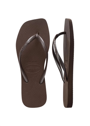 Hav. Slim Square sandal Dark Brown Havaianas